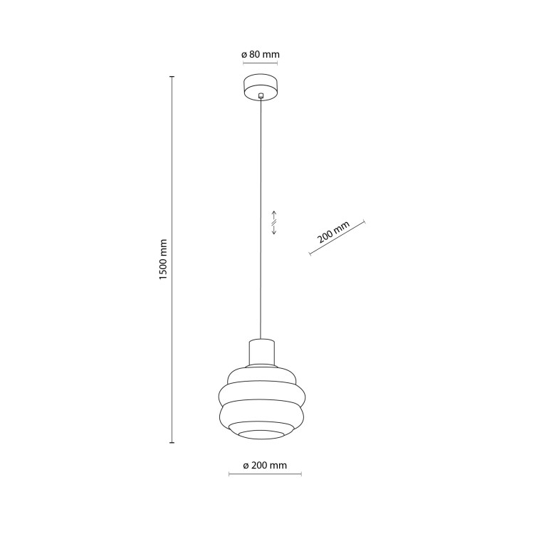 MELIA Lampa wisząca 1XE27 11090 TK Lighting Sabia Biały