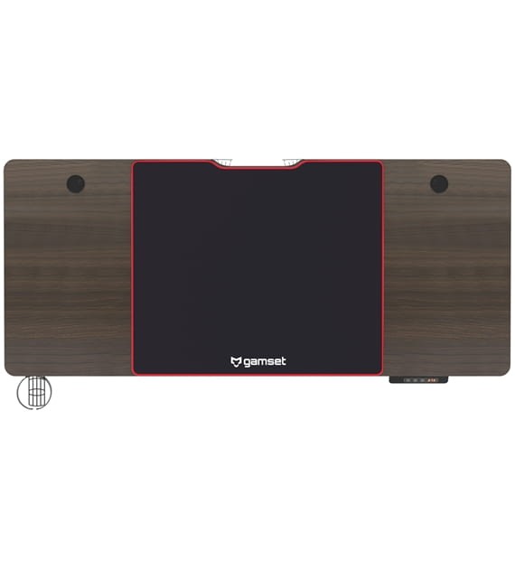 Biurko pneumatyczne gamingowe CONTROL 1.4 EKGS8109 GAMSET z regulacją wysokości dla dziecka i dorosłego do grania pracy siedzącej i stojącej szkoły lekcji ergonomia ergonomiczne stół gamingowy