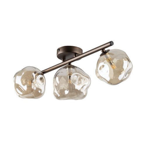 LAVA BROWN Lampa sufitowa 3XG9 11035 TK Lighting Brąz Koniak