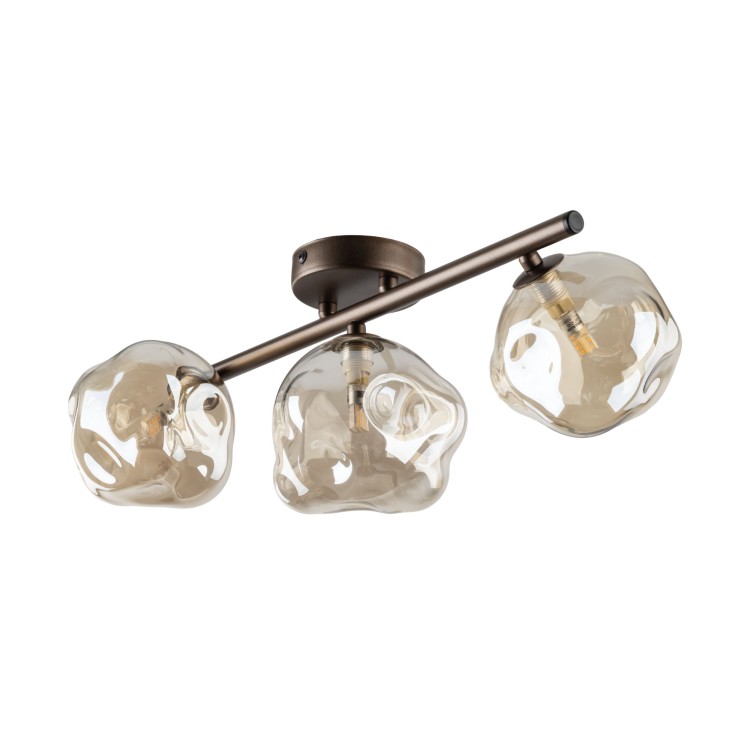 LAVA BROWN Lampa sufitowa 3XG9 11035 TK Lighting Brąz Koniak