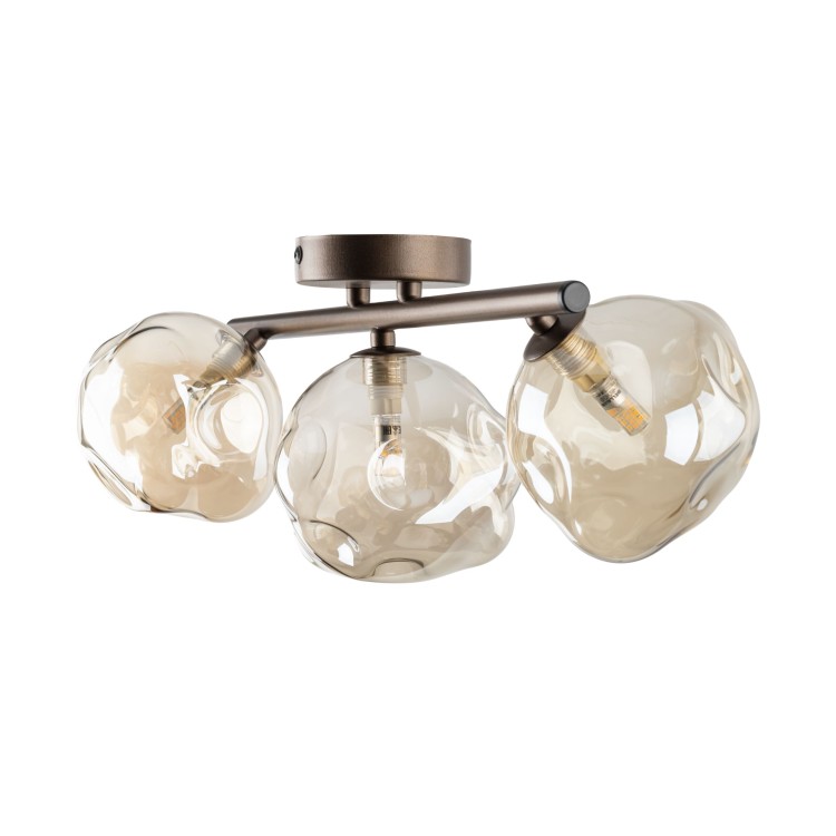 LAVA BROWN Lampa sufitowa 3XG9 11035 TK Lighting Brąz Koniak