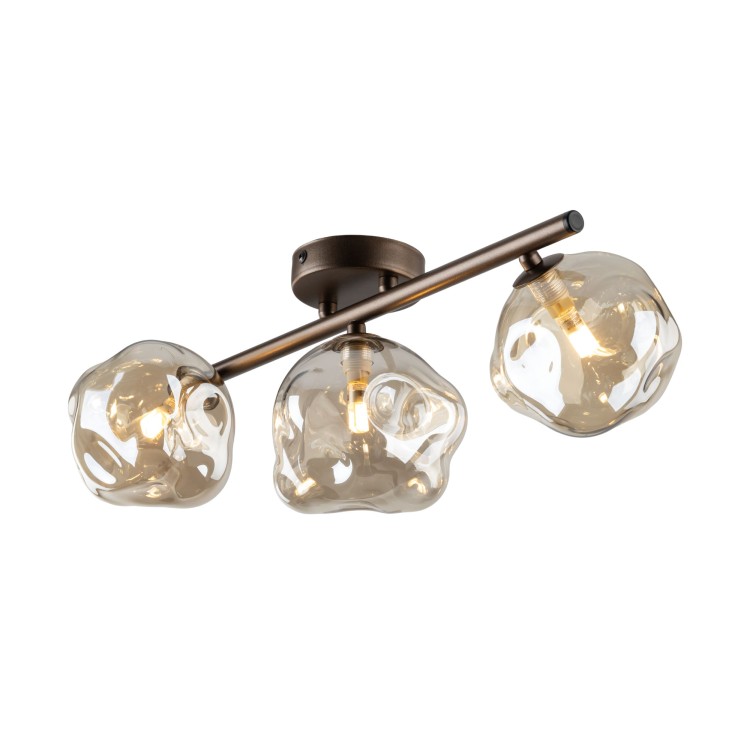 LAVA BROWN Lampa sufitowa 3XG9 11035 TK Lighting Brąz Koniak