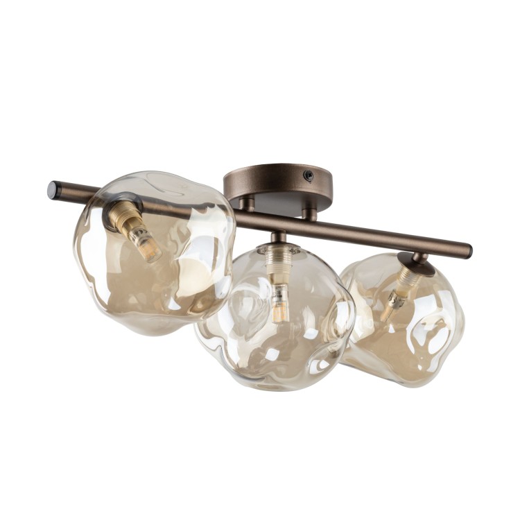 LAVA BROWN Lampa sufitowa 3XG9 11035 TK Lighting Brąz Koniak