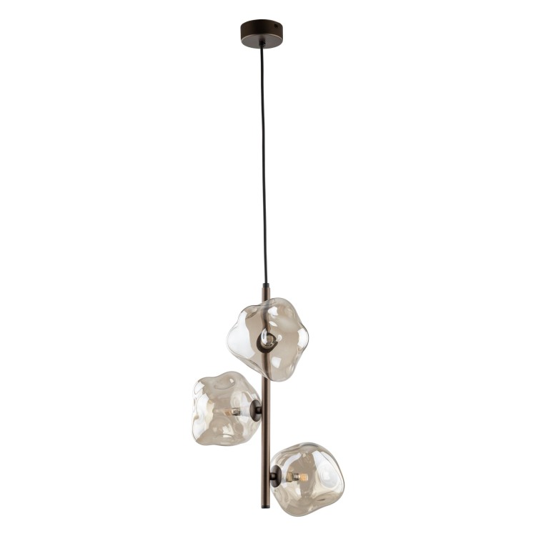 LAVA BROWN Lampa wisząca 3XG9 11036 TK Lighting Brąz Koniak