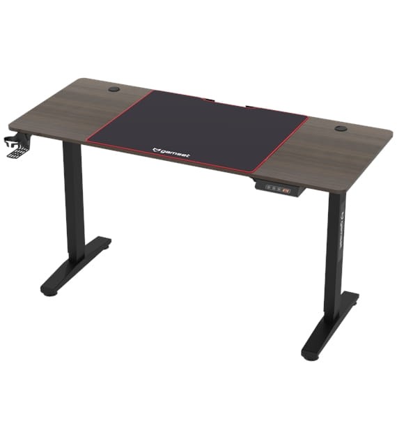 Biurko pneumatyczne gamingowe CONTROL 1.4 EKGS8109 GAMSET z regulacją wysokości dla dziecka i dorosłego do grania pracy siedzącej i stojącej szkoły lekcji ergonomia ergonomiczne stół gamingowy
