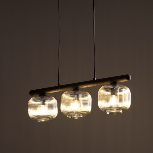 SALVIA BROWN Lampa wisząca 3XE14 11069 TK Lighting Brąz Koniak