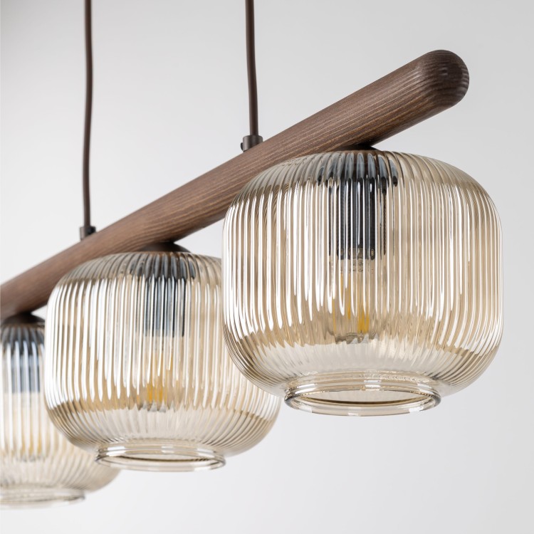 SALVIA BROWN Lampa wisząca 3XE14 11069 TK Lighting Brąz Koniak