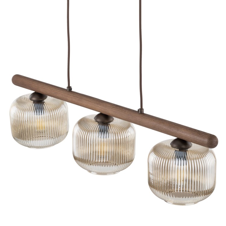SALVIA BROWN Lampa wisząca 3XE14 11069 TK Lighting Brąz Koniak