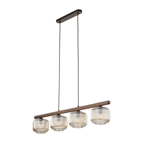 SALVIA BROWN Lampa wisząca 4XE14 11070 TK Lighting Brąz Koniak