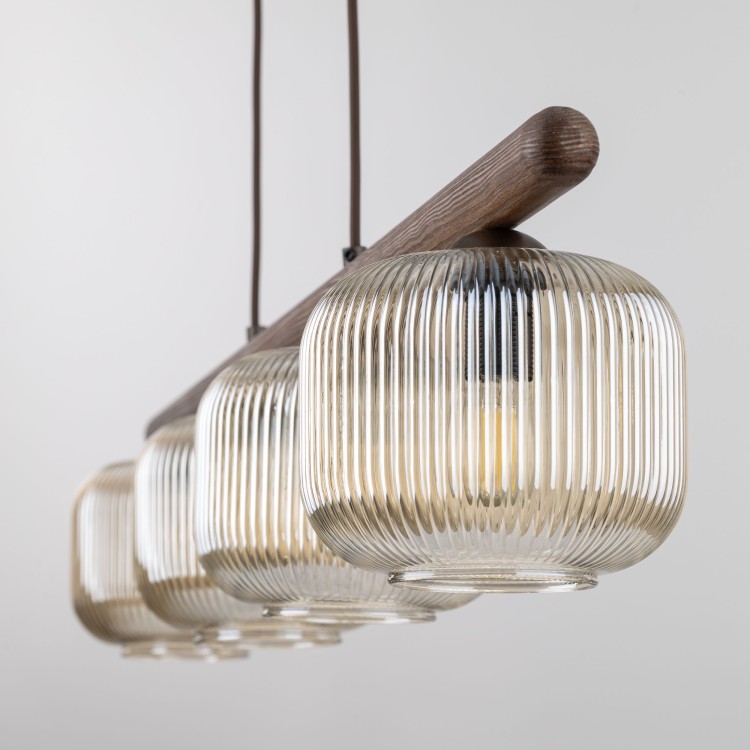 SALVIA BROWN Lampa wisząca 4XE14 11070 TK Lighting Brąz Koniak