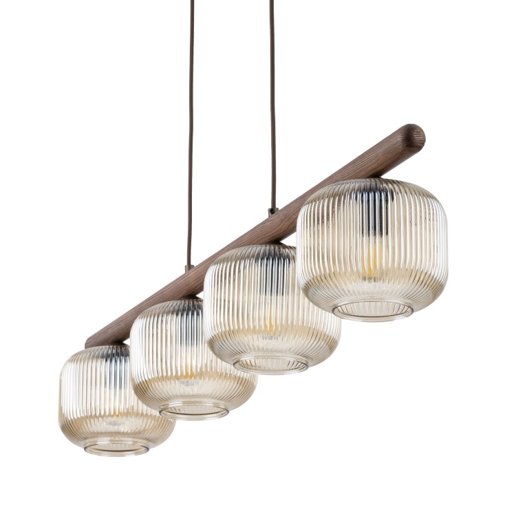 SALVIA BROWN Lampa wisząca 4XE14 11070 TK Lighting Brąz Koniak