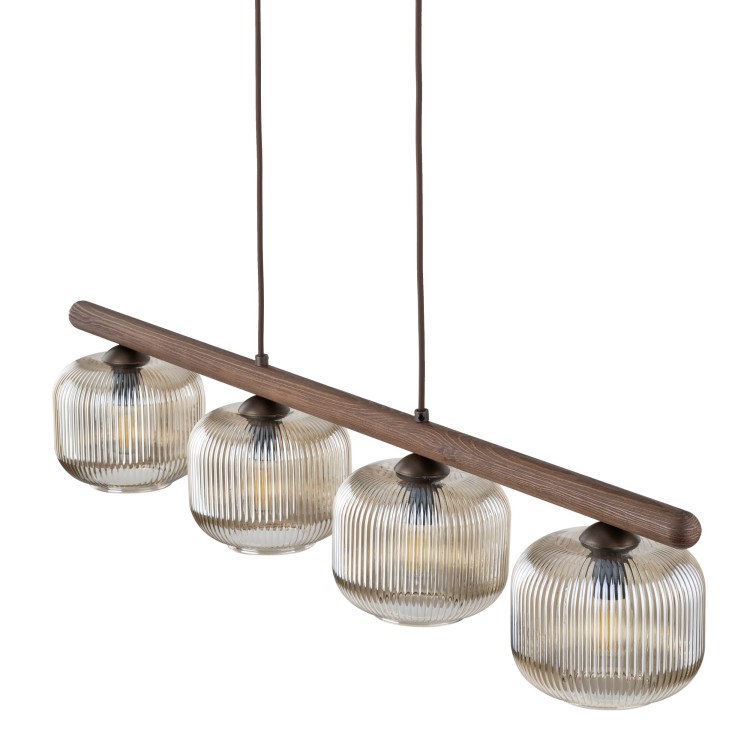 SALVIA BROWN Lampa wisząca 4XE14 11070 TK Lighting Brąz Koniak