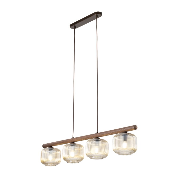 SALVIA BROWN Lampa wisząca 4XE14 11070 TK Lighting Brąz Koniak