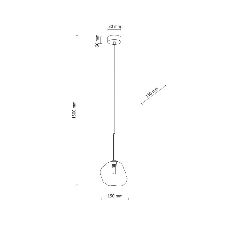 LAVA SABIA Lampa wisząca 1XG9 11106 TK Lighting Sabia Koniak