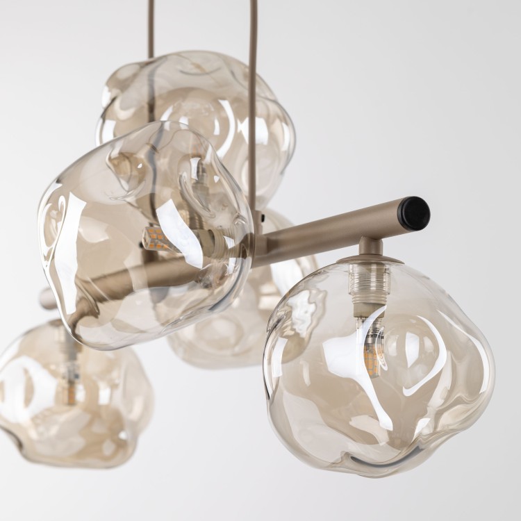 LAVA SABIA Lampa wisząca 5XG9 11111 TK Lighting Sabia Koniak