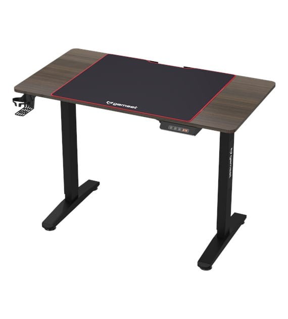 Biurko pneumatyczne gamingowe CONTROL 1.1 EKGS8108 GAMSET z regulacją wysokości dla dziecka i dorosłego do grania pracy siedzącej i stojącej szkoły lekcji ergonomia ergonomiczne stół gamingowy
