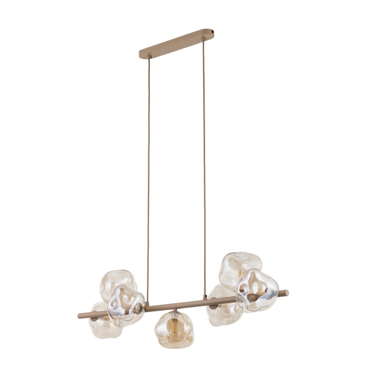 LAVA SABIA Lampa wisząca 7XG9 11109 TK Lighting Sabia Koniak