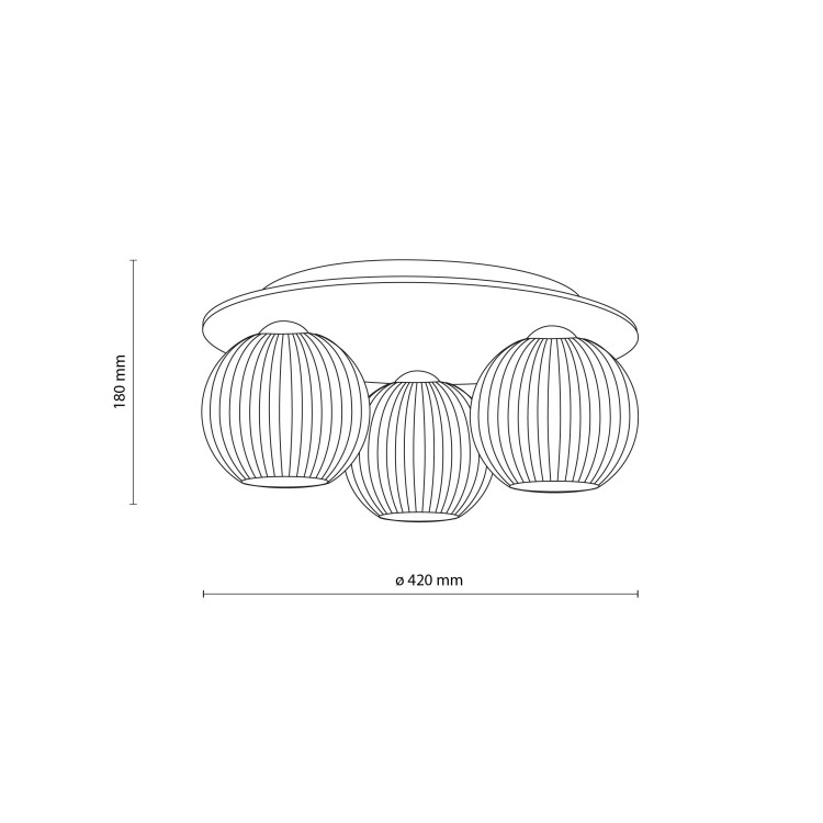 VIRLO WHITE Lampa sufitowa 3XE14 11078 TK Lighting  Biały