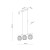 VIRLO WHITE Lampa wisząca 3XE14 11079 TK Lighting  Biały