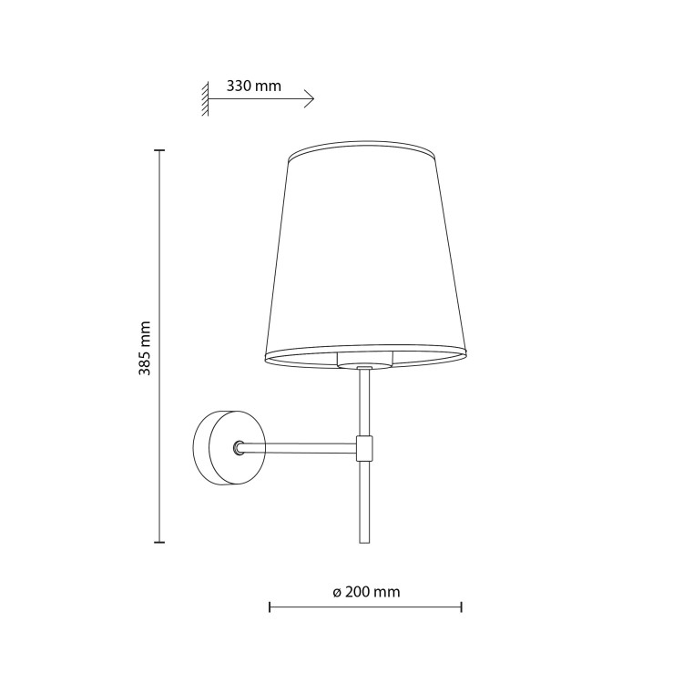 ELIZABETH SABIA Kinkiet 1XE27 11166 TK Lighting Sabia Beżowy