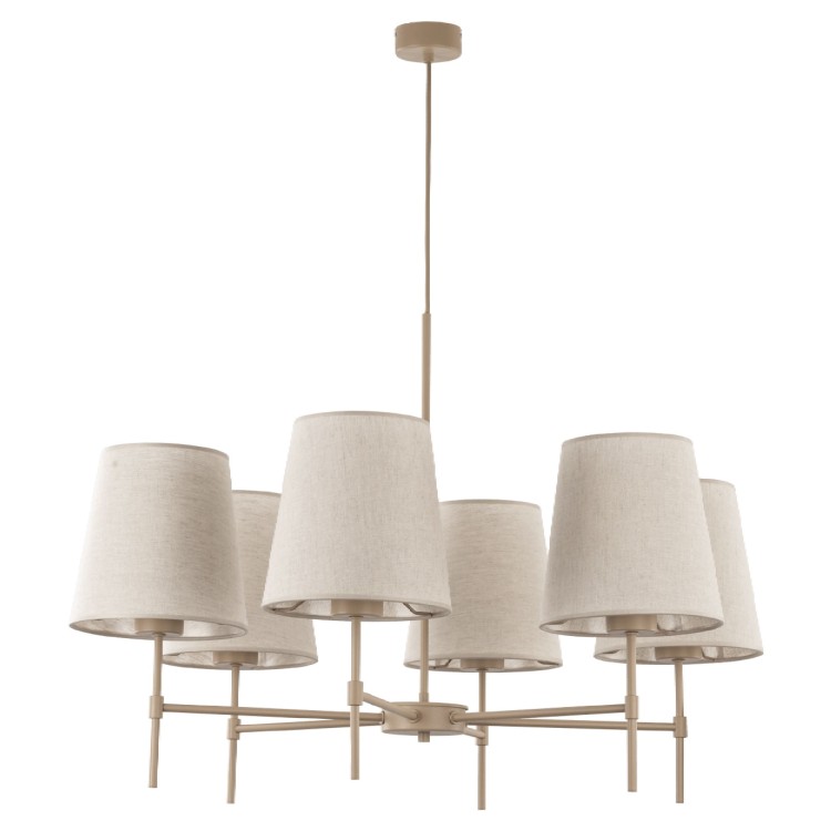 ELIZABETH SABIA Lampa wisząca 6XE27 11167 TK Lighting Sabia Beżowy
