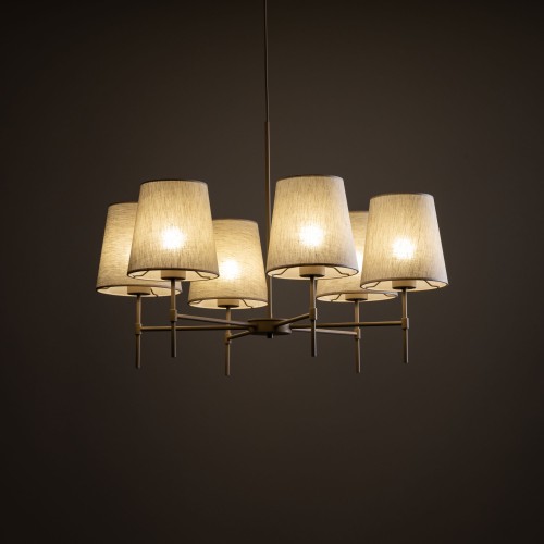 ELIZABETH SABIA Lampa wisząca 6XE27 11167 TK Lighting Sabia Beżowy