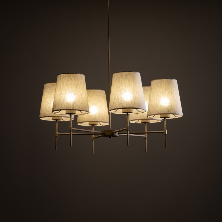 ELIZABETH SABIA Lampa wisząca 6XE27 11167 TK Lighting Sabia Beżowy
