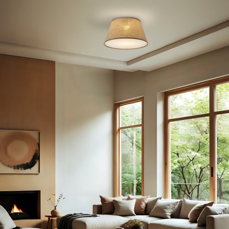FORMO LEN Lampa sufitowa 2XE27 380 11076 TK Lighting Biały Beżowy