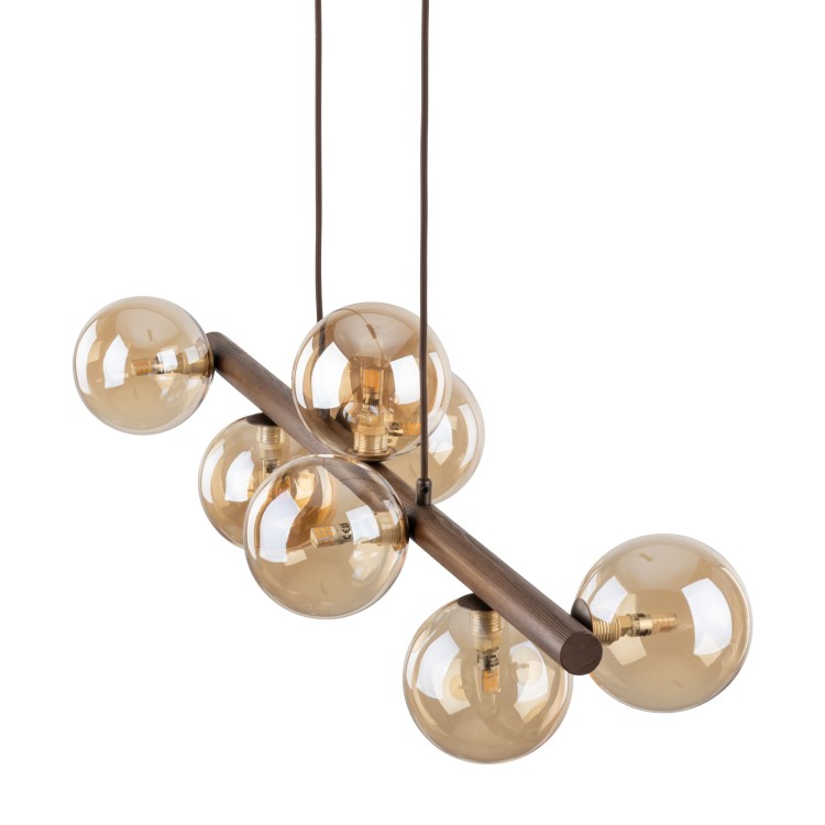 ESTERA WOOD ORZECH BURSZTYN Lampa wisząca 7XG9 11096 TK Lighting Brąz Bursztynowy