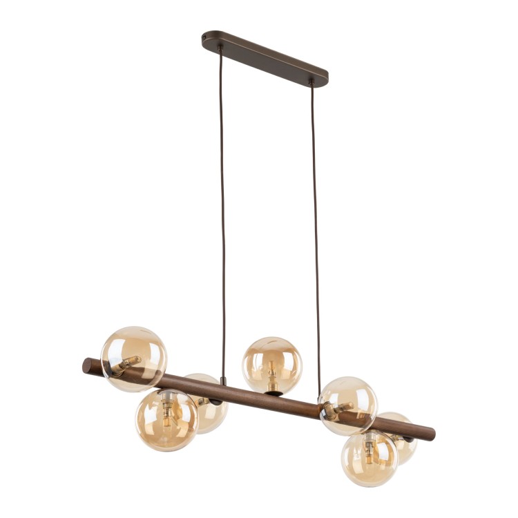 ESTERA WOOD ORZECH BURSZTYN Lampa wisząca 7XG9 11096 TK Lighting Brąz Bursztynowy