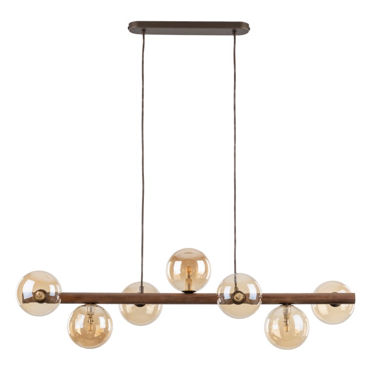 ESTERA WOOD ORZECH BURSZTYN Lampa wisząca 7XG9 11096 TK Lighting Brąz Bursztynowy