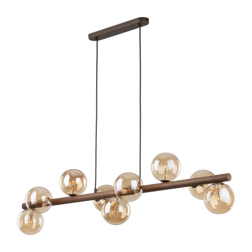 ESTERA WOOD ORZECH BURSZTYN Lampa wisząca 9XG9 11097 TK Lighting Brąz Bursztynowy