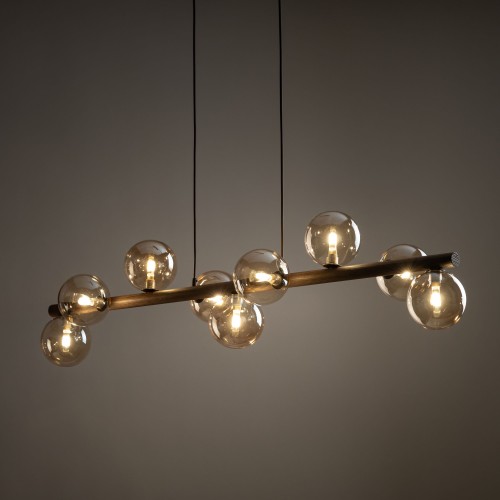 ESTERA WOOD ORZECH BURSZTYN Lampa wisząca 9XG9 11097 TK Lighting Brąz Bursztynowy
