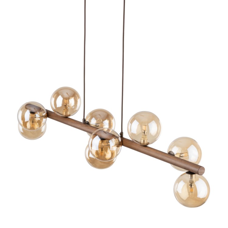 ESTERA WOOD ORZECH BURSZTYN Lampa wisząca 9XG9 11097 TK Lighting Brąz Bursztynowy