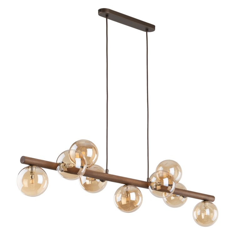 ESTERA WOOD ORZECH BURSZTYN Lampa wisząca 9XG9 11097 TK Lighting Brąz Bursztynowy