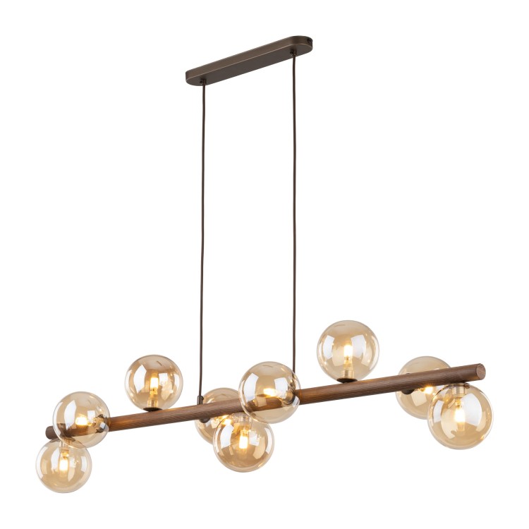 ESTERA WOOD ORZECH BURSZTYN Lampa wisząca 9XG9 11097 TK Lighting Brąz Bursztynowy