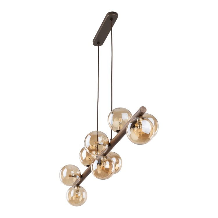 ESTERA WOOD ORZECH BURSZTYN Lampa wisząca 9XG9 11097 TK Lighting Brąz Bursztynowy