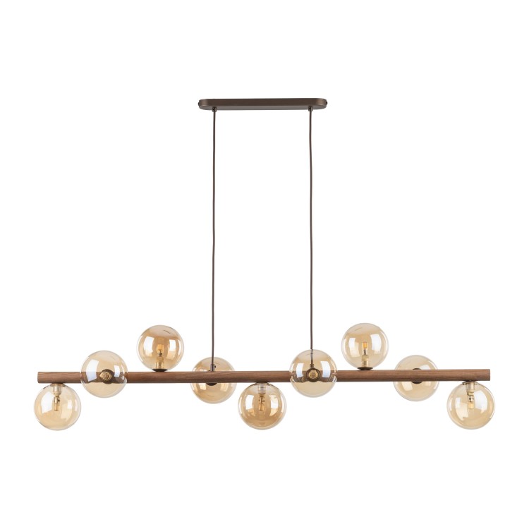 ESTERA WOOD ORZECH BURSZTYN Lampa wisząca 9XG9 11097 TK Lighting Brąz Bursztynowy