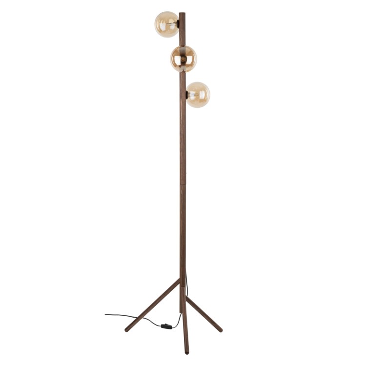 ESTERA WOOD ORZECH BURSZTYN Lampa podłogowa 3XG9 16151 TK Lighting Brąz Bursztynowy