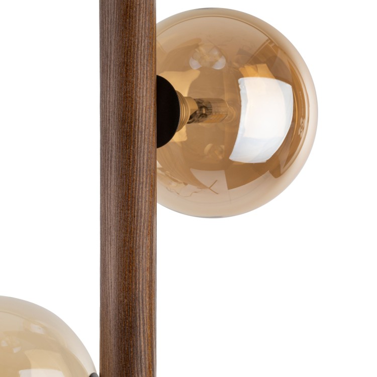 ESTERA WOOD ORZECH BURSZTYN Lampa podłogowa 3XG9 16151 TK Lighting Brąz Bursztynowy