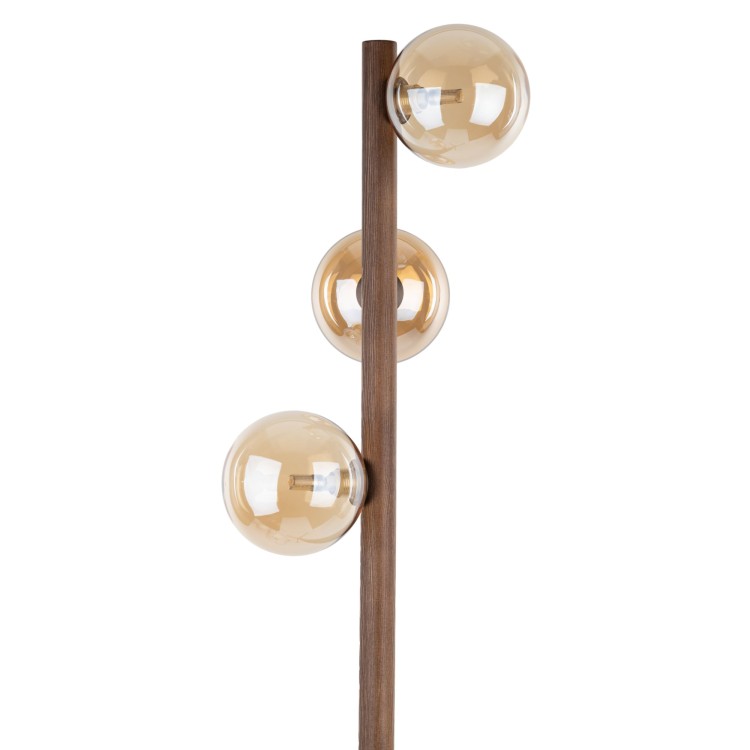 ESTERA WOOD ORZECH BURSZTYN Lampa podłogowa 3XG9 16151 TK Lighting Brąz Bursztynowy