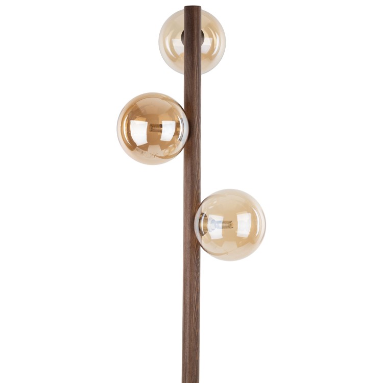 ESTERA WOOD ORZECH BURSZTYN Lampa podłogowa 3XG9 16151 TK Lighting Brąz Bursztynowy