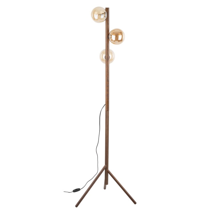 ESTERA WOOD ORZECH BURSZTYN Lampa podłogowa 3XG9 16151 TK Lighting Brąz Bursztynowy