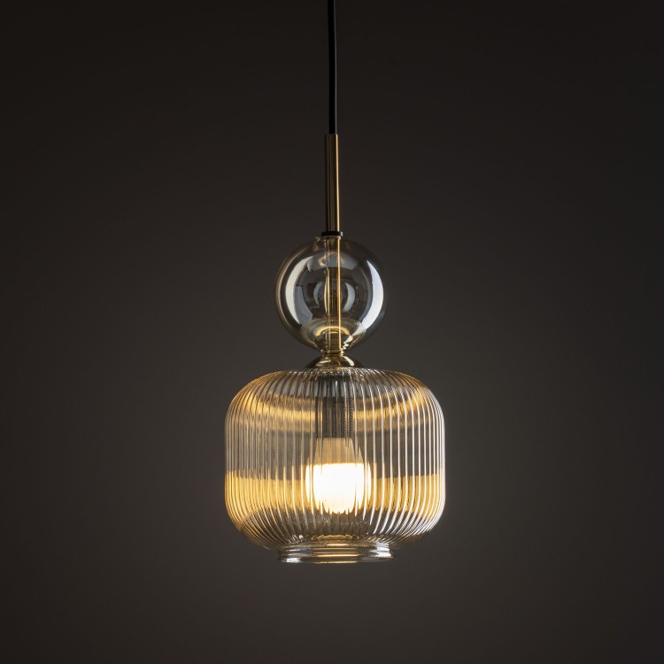 SOPHIA COGNAC Lampa wisząca 1XE14 11038 TK Lighting Czarny, Koniak Koniak Bursztyn