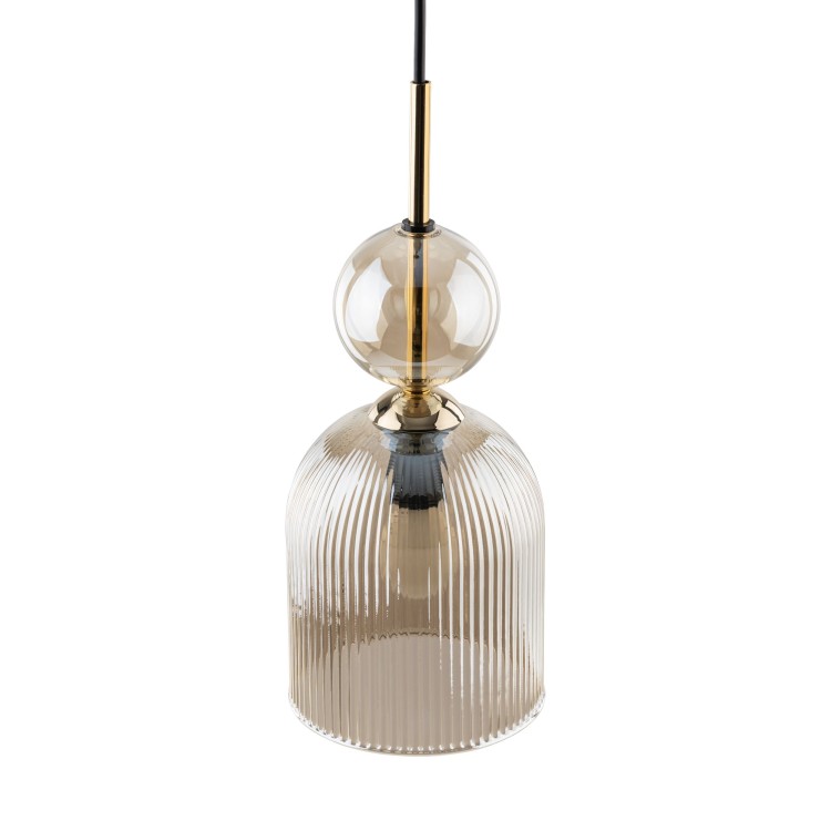 SOPHIA COGNAC Lampa wisząca 1XE14 11039 TK Lighting Bursztyn, Czarny Brązowy