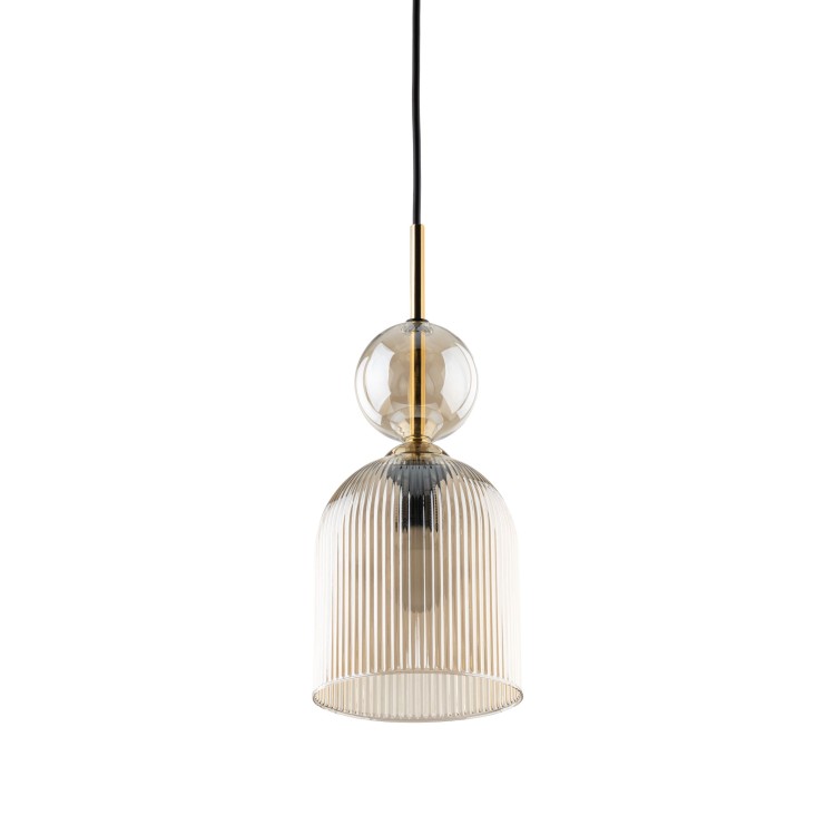 SOPHIA COGNAC Lampa wisząca 1XE14 11039 TK Lighting Bursztyn, Czarny Brązowy