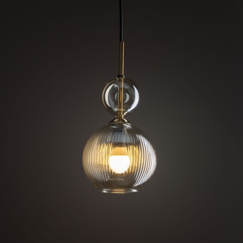 SOPHIA COGNAC Lampa wisząca 1XE14 11040 TK Lighting Czarny, Bursztyn Brązowy