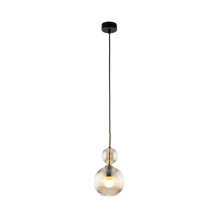 SOPHIA COGNAC Lampa wisząca 1XE14 11040 TK Lighting Czarny, Bursztyn Brązowy