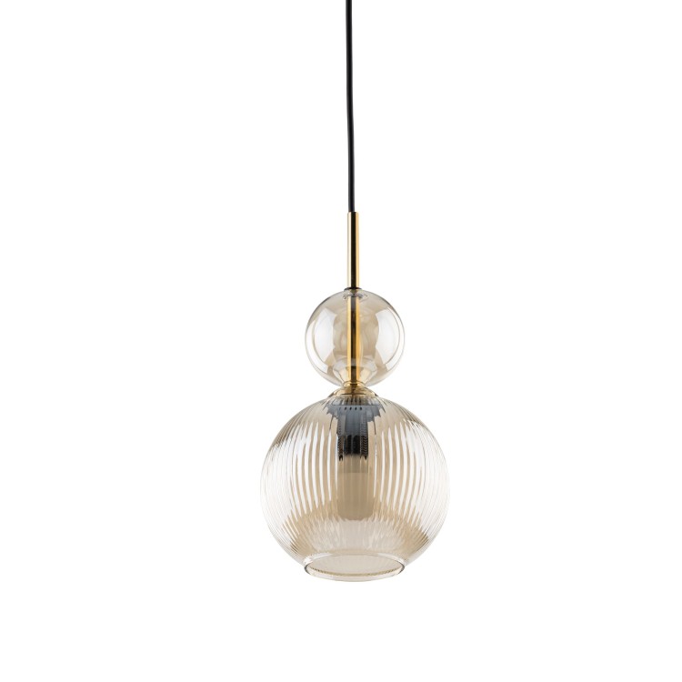 SOPHIA COGNAC Lampa wisząca 1XE14 11040 TK Lighting Czarny, Bursztyn Brązowy
