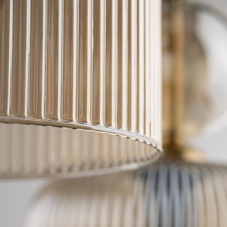 SOPHIA COGNAC Lampa wisząca 3XE14 11041 TK Lighting Czarny, Koniak Koniak Bursztyn
